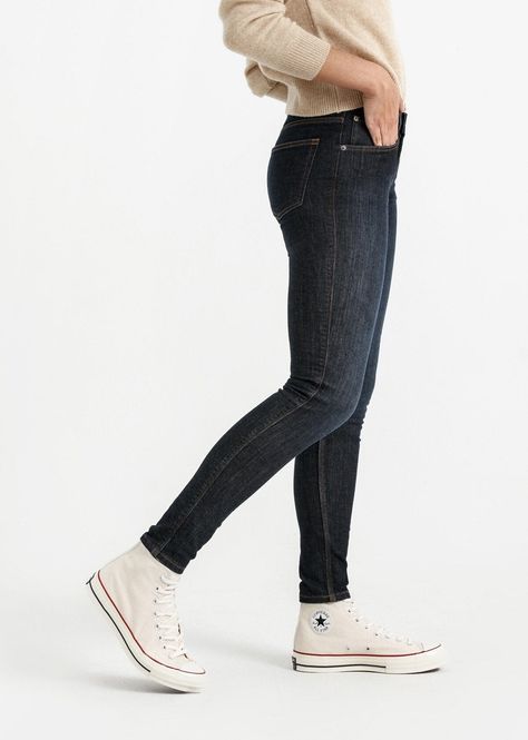 Hovedbilde DU/ER Stay Dry Fireside Denim Skinny Women Dark ...