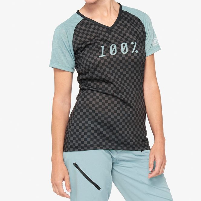 Hovedbilde 100% AIRMATIC Women's Jersey Seafoam Checkers