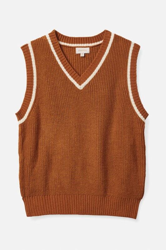 Brixton Melody Sweater Vest Glazed Ginger