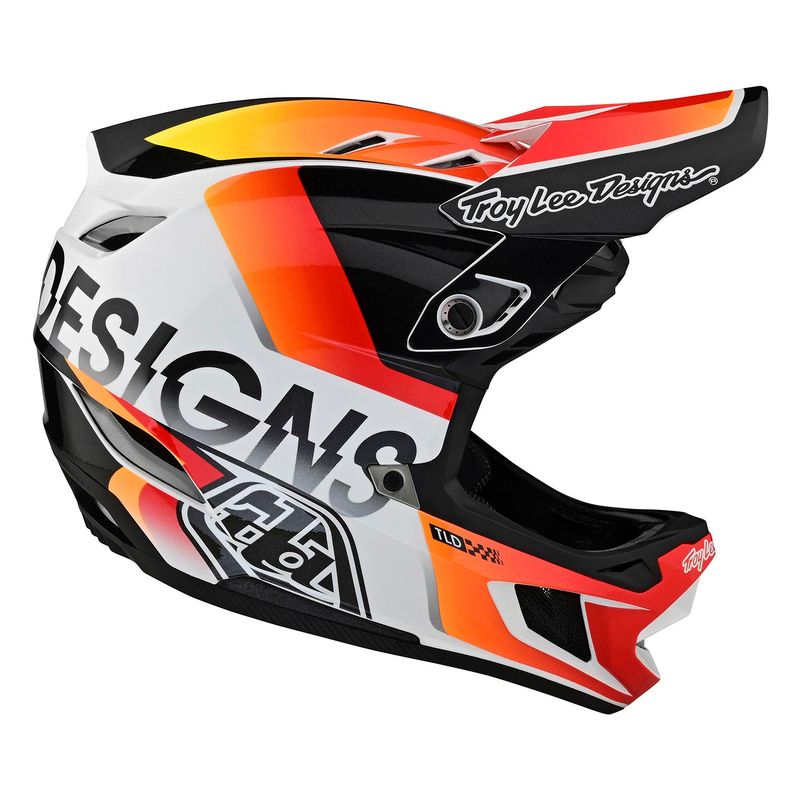 Troy Lee Designs D4 Composite Helmet Qualifier White/Orange
