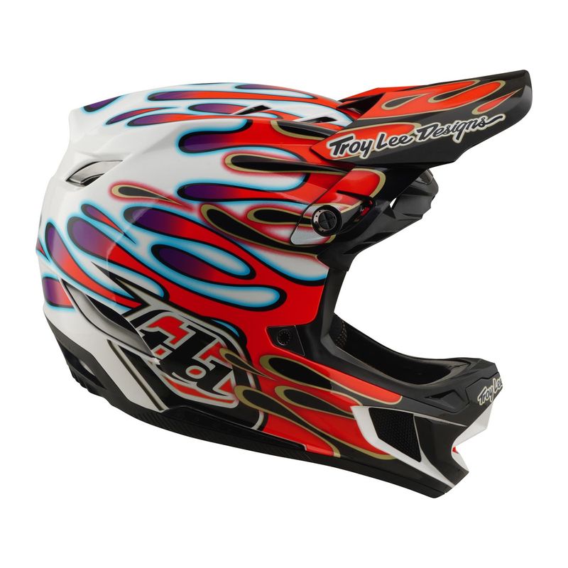 Troy Lee Designs D4 Composite Helmet White/Red