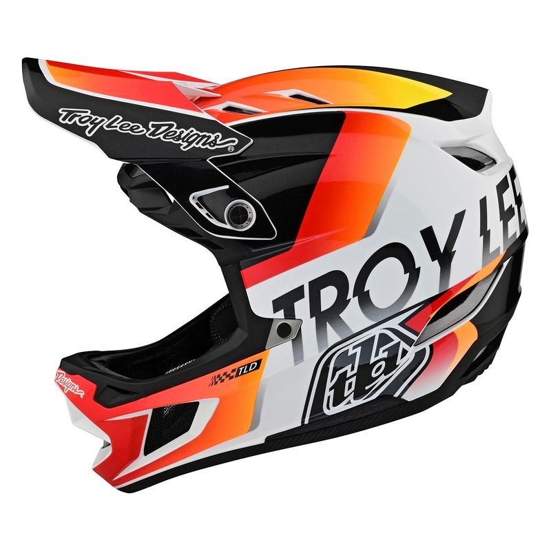 Troy Lee Designs D4 Composite Helmet Qualifier White/Orange