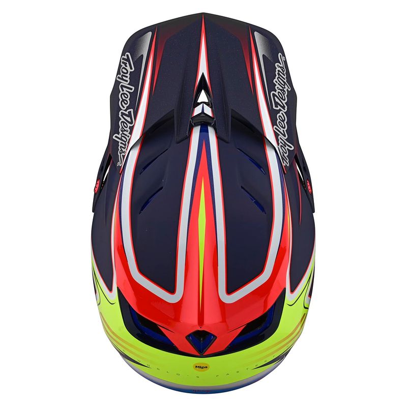 Troy Lee Designs D4 Carbon Helmet Lines Black/Red