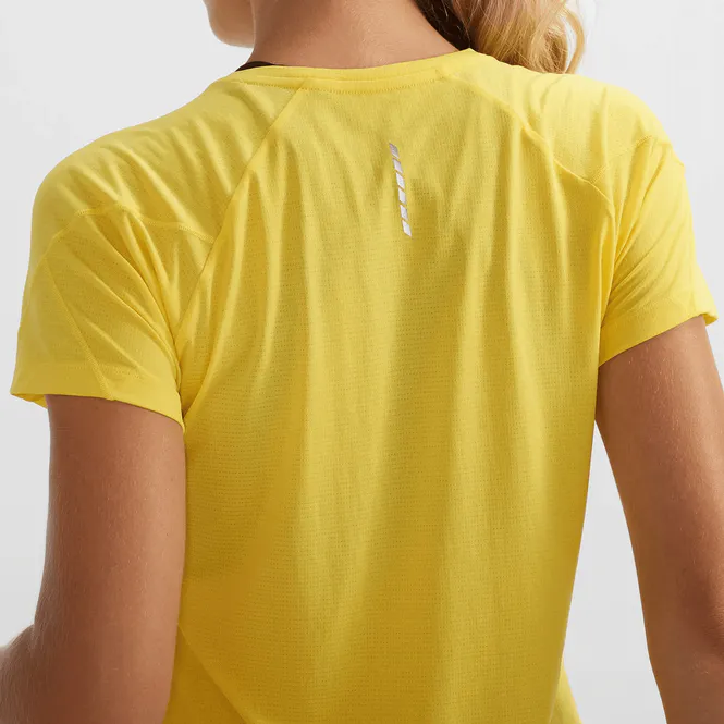Hovedbilde Salomon Cross Run Ss Tee W Empire Yellow/Heather