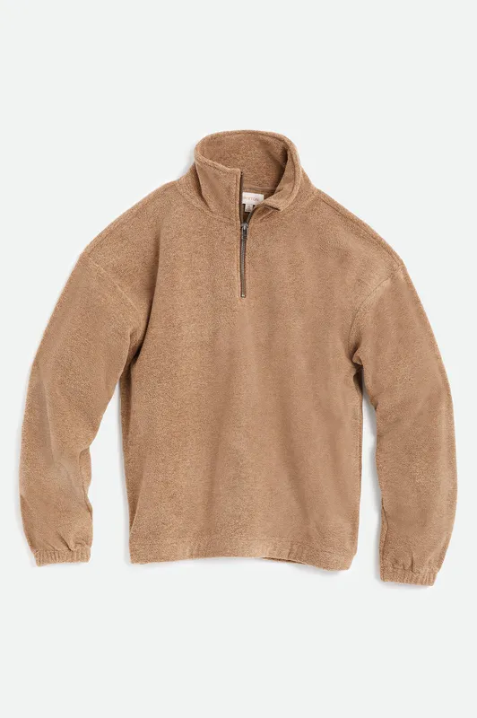 Brixton Derby 1/4 Zip Oatmeal