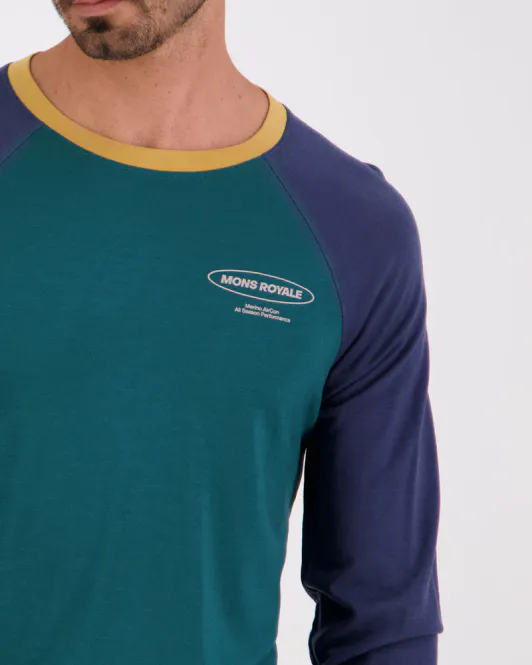 Hovedbilde Mons Royale Mens Icon Raglan Evergreen/Midnight