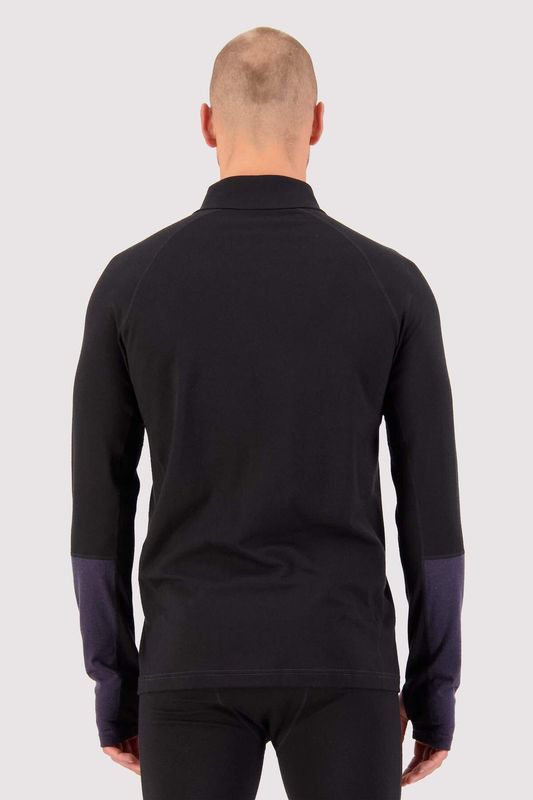 Mons Royale Mens Olympus Half Zip Black/9 Iron
