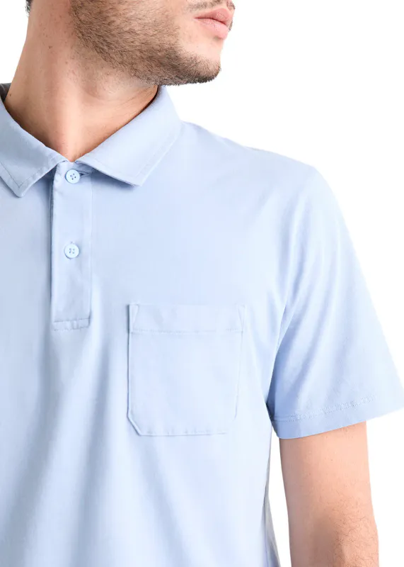 DU/ER PurePima Polo Sky Blue