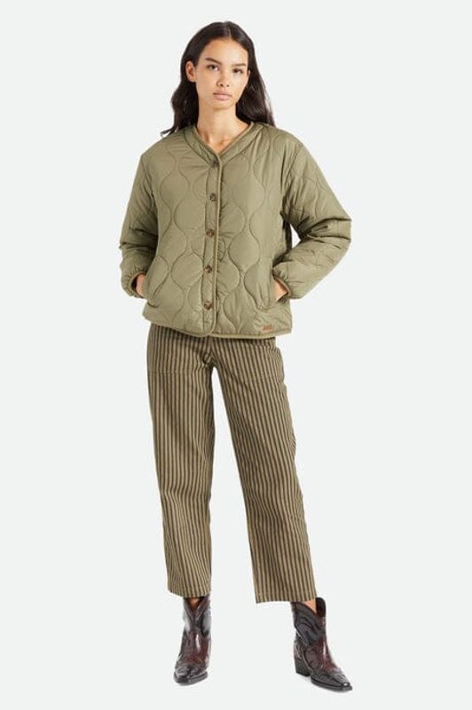 Brixton Sherpa Reversible Padded Jacket Military Olive