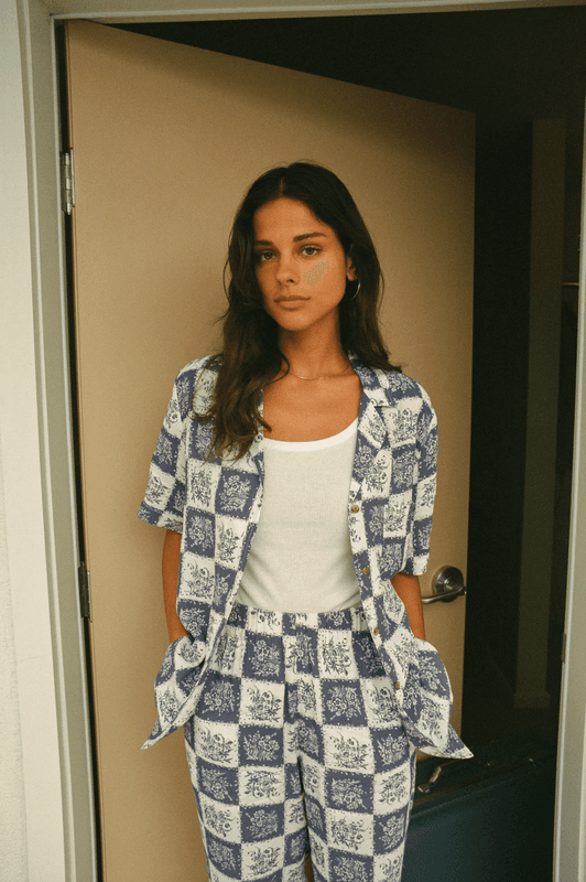 Brixton Bunker Patchwork Boyfriend Shirt W Woven-Joe Blue