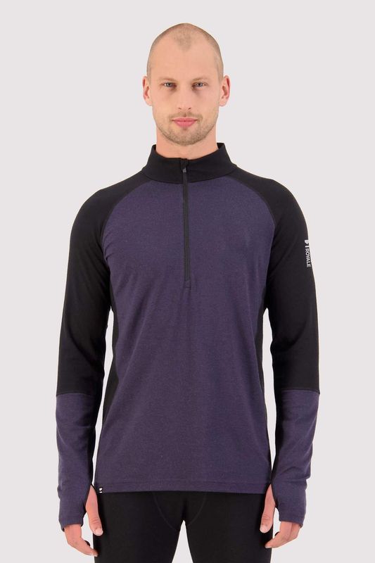 Mons Royale Mens Olympus Half Zip Black/9 Iron
