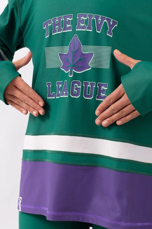 Eivy Boyfriends Fit Gaiter Top Green & Purple