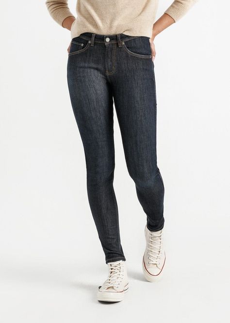 Hovedbilde DU/ER Stay Dry Fireside Denim Skinny Women Dark ...