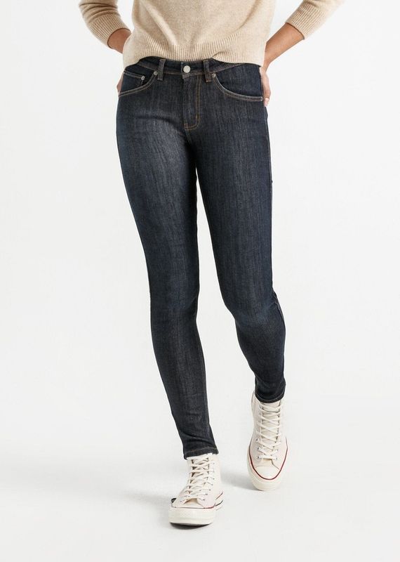 DU/ER Stay Dry Fireside Denim Skinny Women Dark Stone