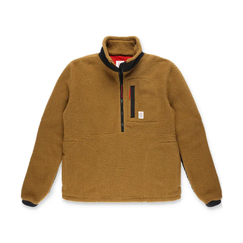 Topo Designs Mountain Fleece Pullover Men's dark khaki/black